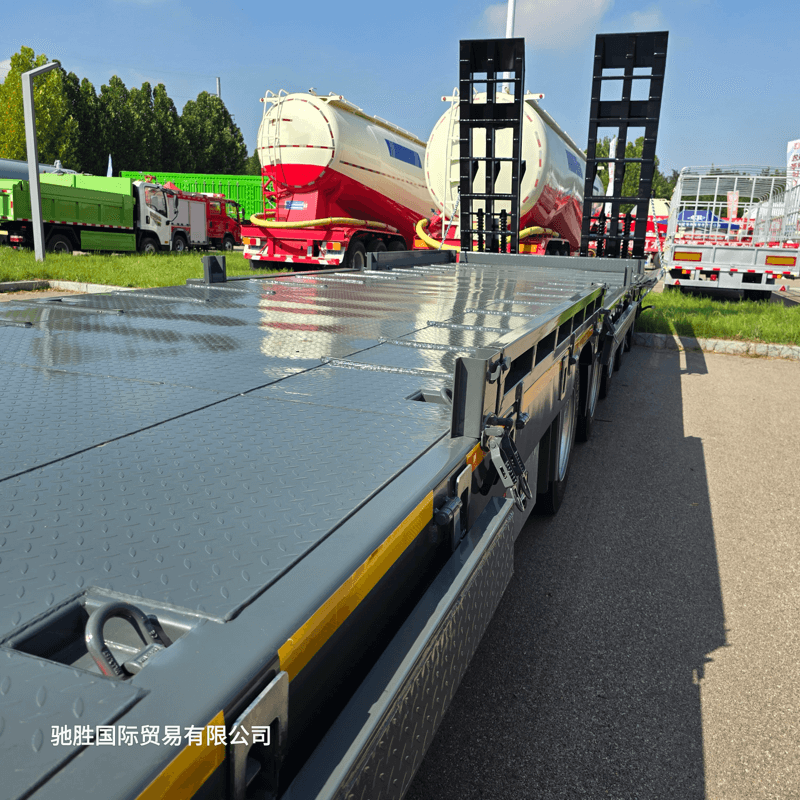 5-axle pull-out extension low-bed semi-trailer