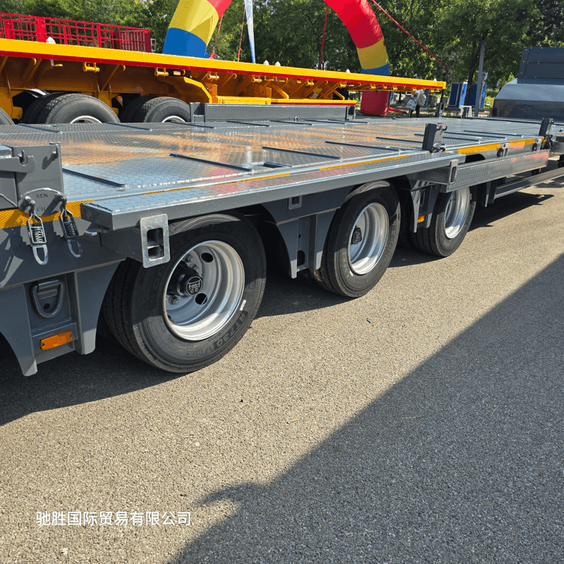 5-axle pull-out extension low-bed semi-trailer