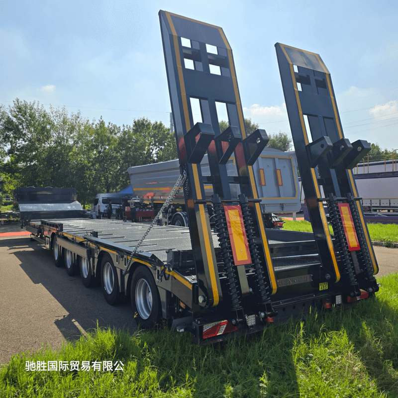 5-axle pull-out extension low-bed semi-trailer