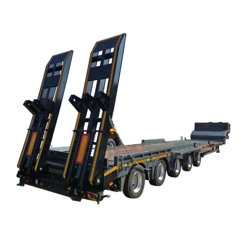 5-axle pull-out extension low-bed semi-trailer